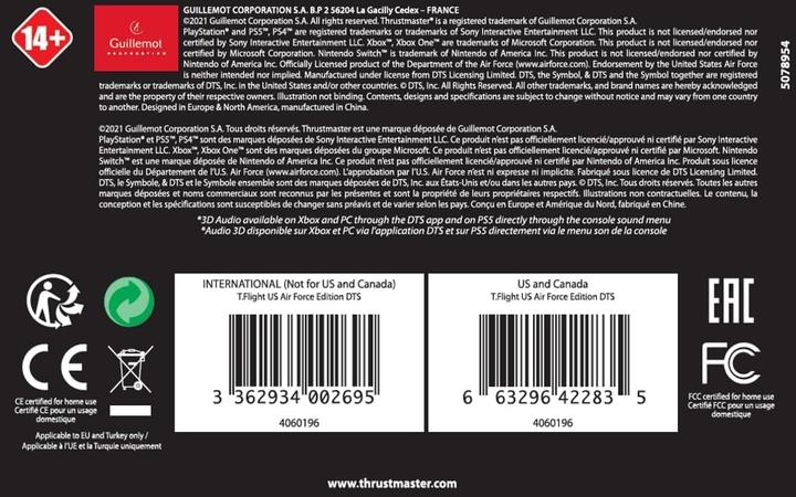 Image du produit Thrustmaster T.Flight U.S. Air Force Edition (Filaire)