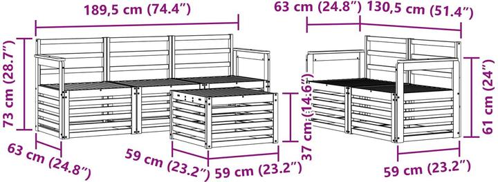 Produktbild vidaXL Outdoor-Sofa