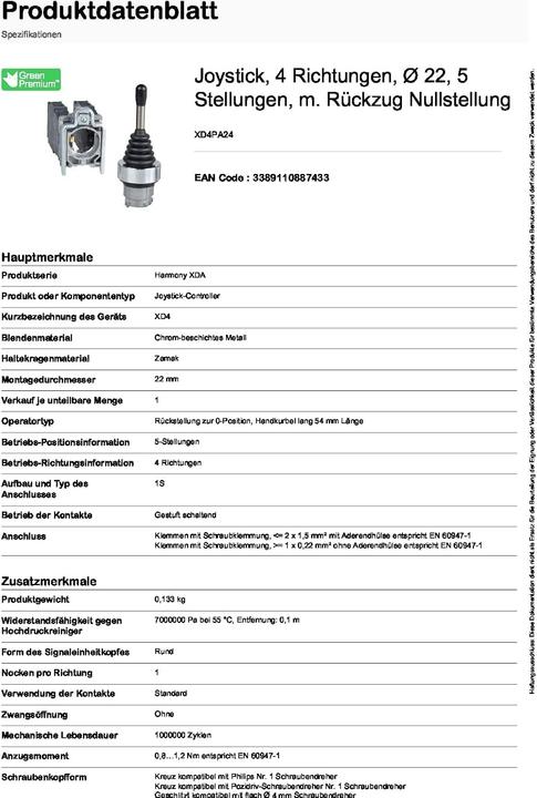 Produktbild Schneider Electric Joystick XD4PA24