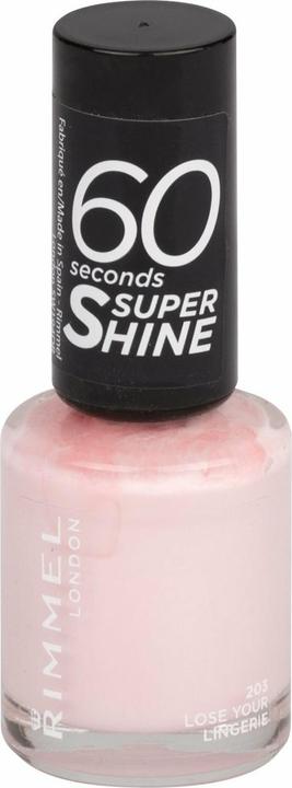 Actual product image Rimmel London Rimmel - 60 Seconds Super Shine - Nail Polish 8 Ml 203 Lose Your Lingerie (faced5, Colour paint)
