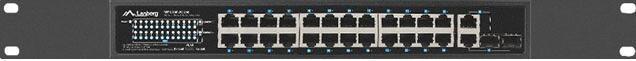 Productafbeelding Lanberg Switch niezarządzalny PoE+/2x Combo Rack 19" Gigabit Ethernet (26 ports)