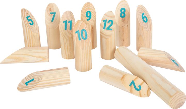 Actual product image small foot Viking game Kubb with numbers "Active