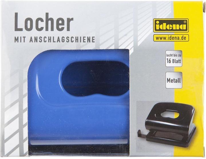 Produktbild Idena Locher Metall blau bis 16 Blatt