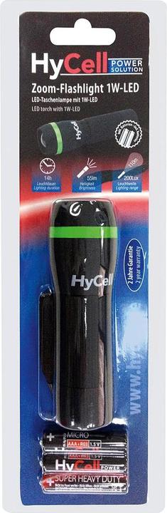 Produktbild Star Trading HyCell Zoom-Flashlight in Blisterverpackung (VPE 6) (10.50 cm, 55 lm)