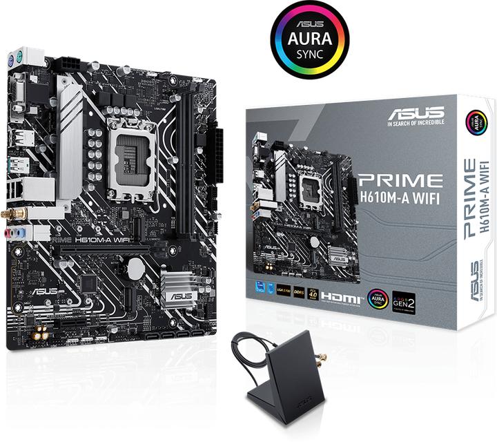 Produktbild ASUS PRIME H610M-A WIFI (LGA 1700, Intel H610, mATX)
