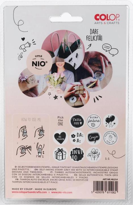 Immagine prodotto Colop Timbro Little NIO Set timbri italiani, 10 pezzi