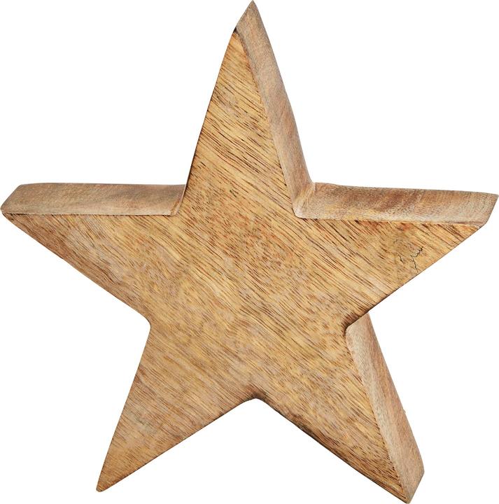 Produktbild G. Wurm Stern aus Mango Holz Braun (B/H/T) 14x14x4cm (14 x 14 x 4 cm)