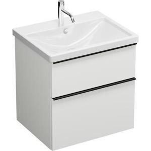 burgbad, Badmöbelset, Eqio Keramik-Waschtisch inklusive Waschtischunterschrank, Breite 630 mm