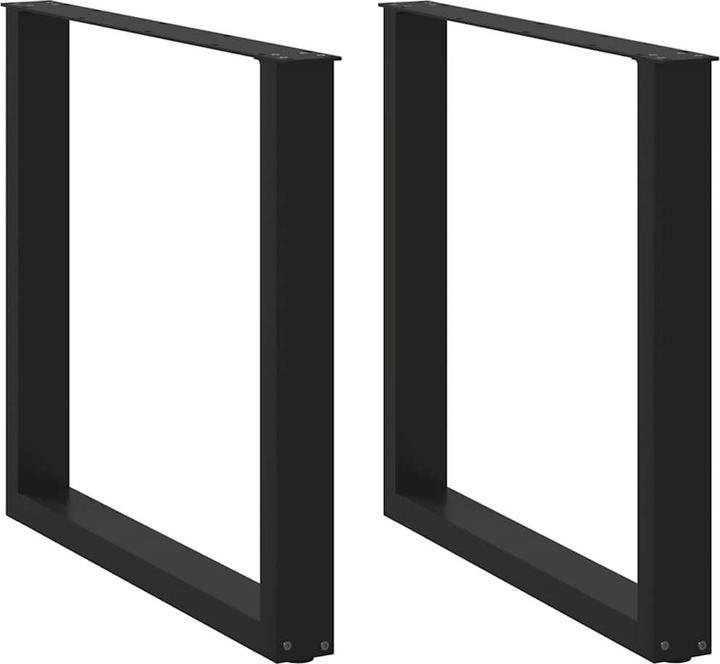 Immagine prodotto vidaXL Gambe del tavolino a U 2 pezzi nero 80x(72-73) cm gamba del tavolo in acciaio
