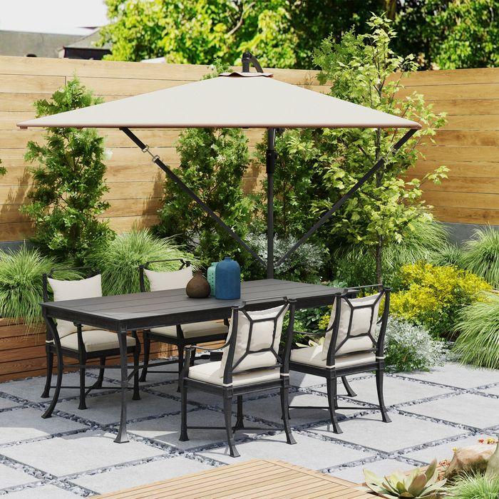 Produktbild Swisshandel24 Ampelschirm Ø260 cm, mit Ständer, Abdeckung, kippbar Khaki (2.50 m)