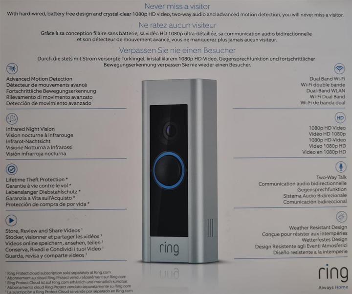 Actual product image Ring Video Doorbell Pro (App, Cable, Wi-Fi)