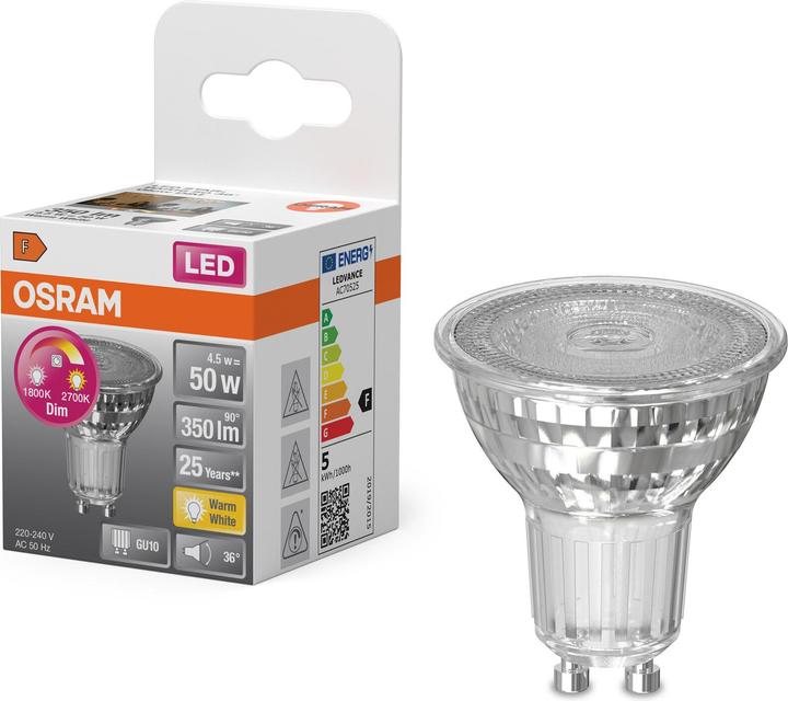 Produktbild Osram Reflektor (GU10, 4.50 W, 350 lm, 1 x, F)