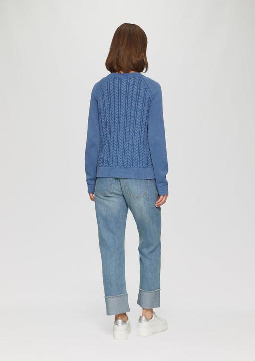 Produktbild s.Oliver Strickjacke Baumwollcardigan mit Zopfmuster (44)