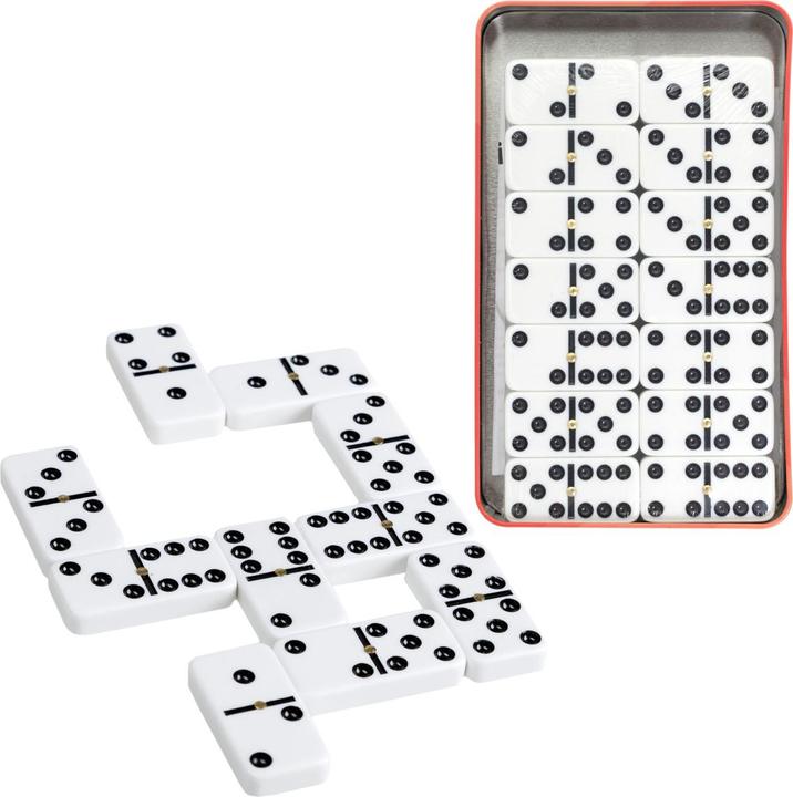 Actual product image Idena Domino game in metal box (German, 2 - 6 Players)