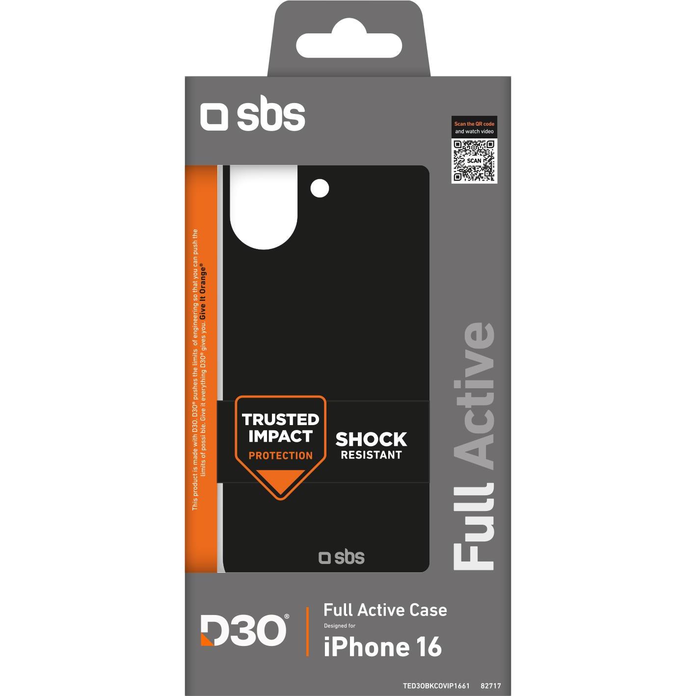 Thumbnail - SBS Schutzhülle (Apple iPhone 16), Smartphone Hülle, Schwarz