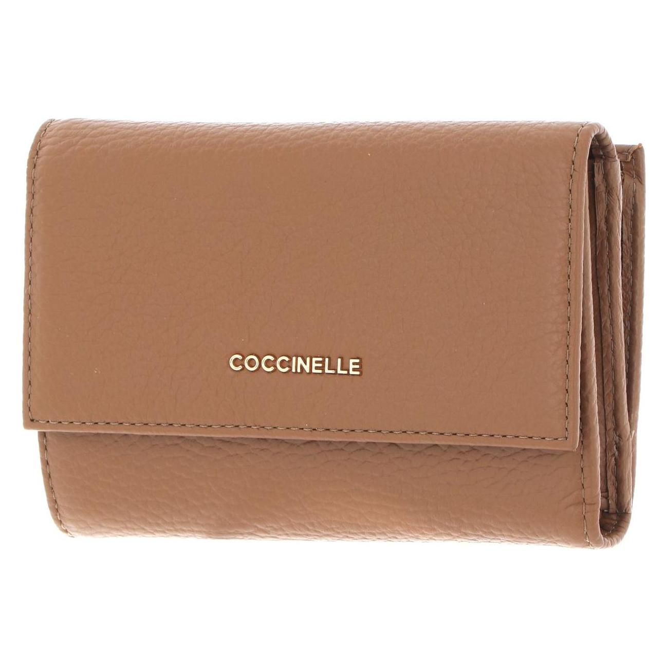 Coccinelle, Damen, Portemonnaie, Geldbörse Metallic Soft 1166, Braun
