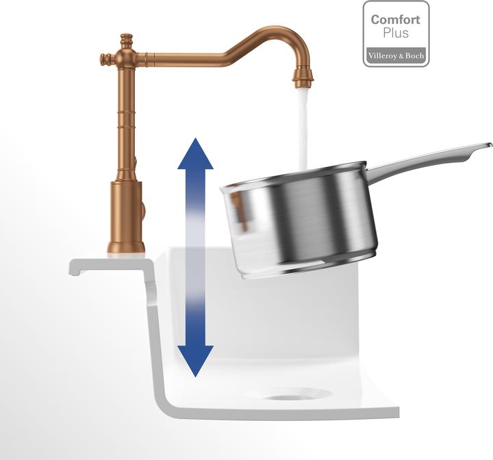 Actual product image Villeroy & Boch Avia 2.0 kitchen tap, stainless steel