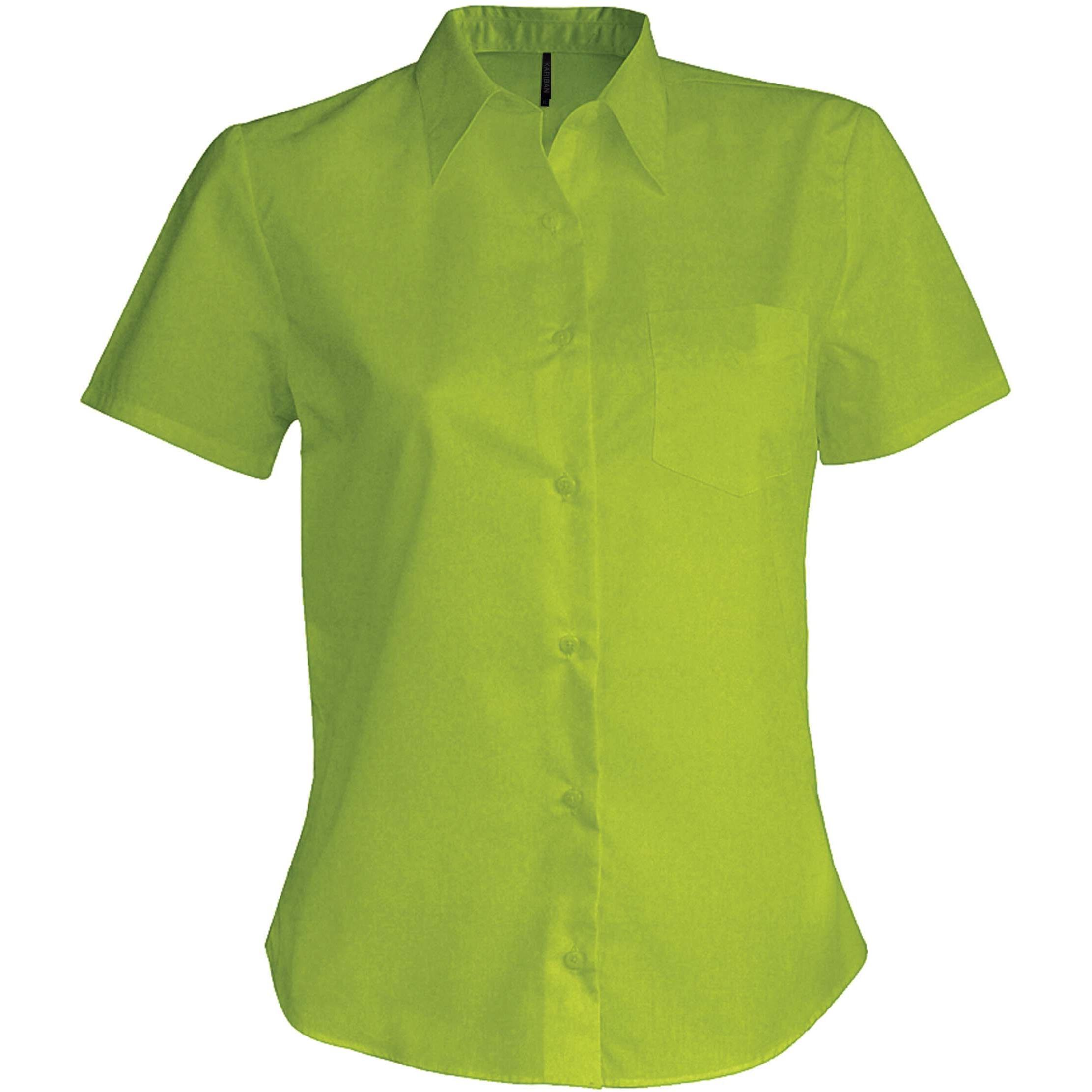 Thumbnail - Kariban, Damen, Hemd, hemd kurze ärmel judith, Grün, (3XL)