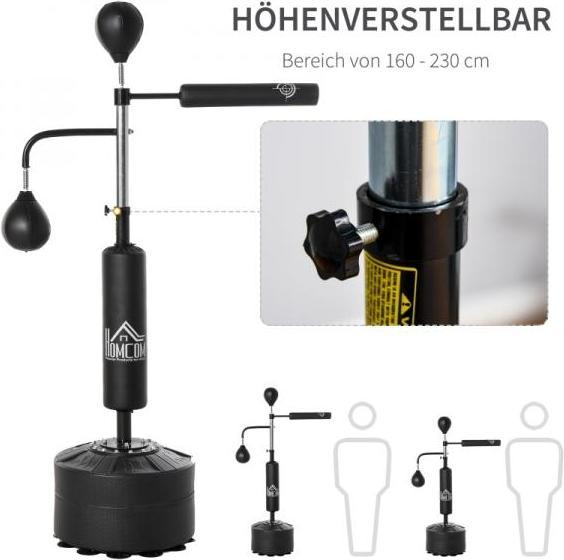 Actual product image Homcom 3-in-1 boxing stand with 2 speed balls (88 cm, 11.50 kg)
