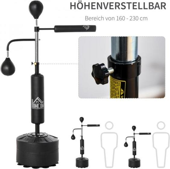 Produktbild Homcom 3-in-1 Boxstand mit 2 Speedbällen (88 cm, 11.50 kg)