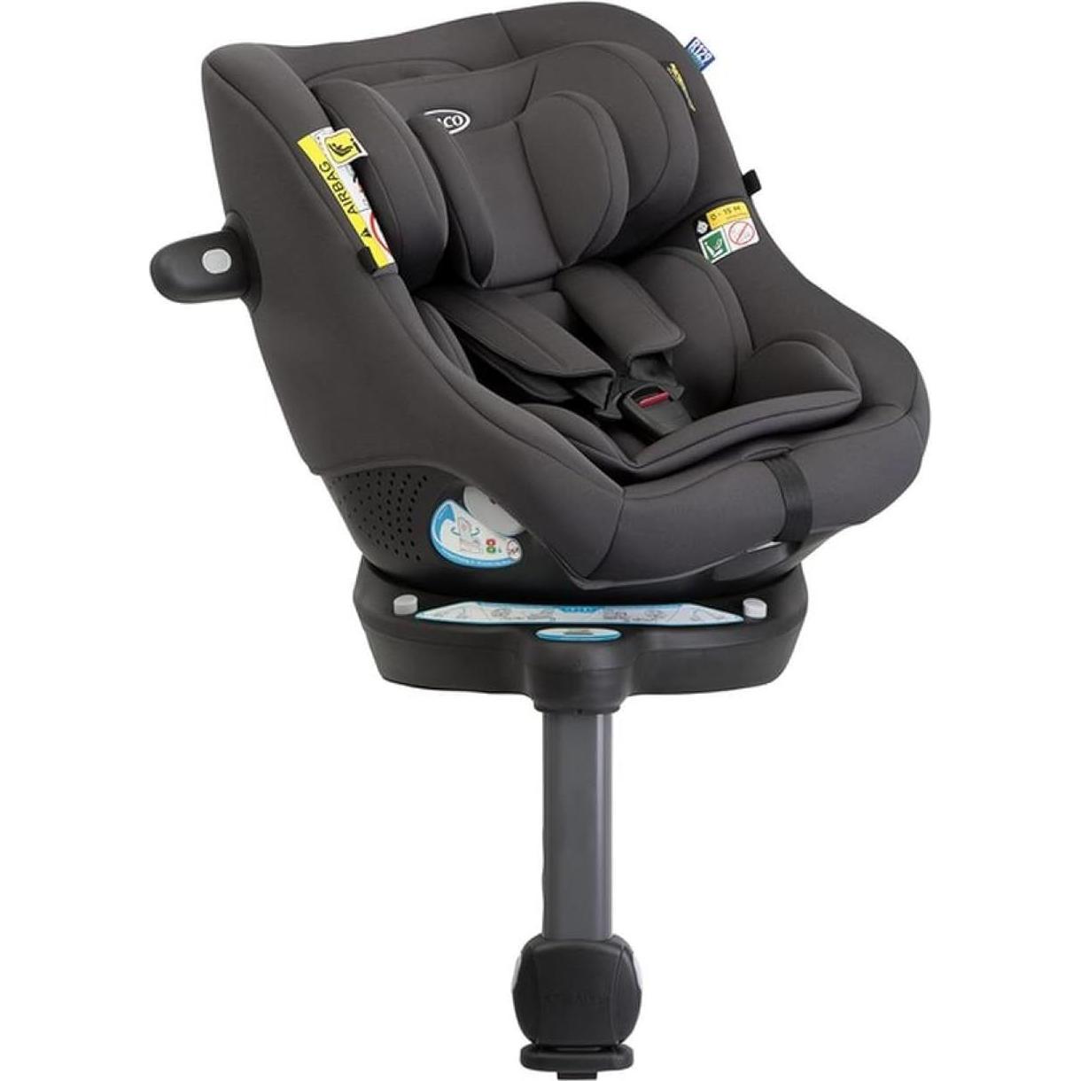 Graco, Seggiolino auto, Seggiolino auto 2-in-1 con rotazione 360°, certificazione i-Size, ISOFIX e supporto integrato (Reboarder, Seggiolino per bambi