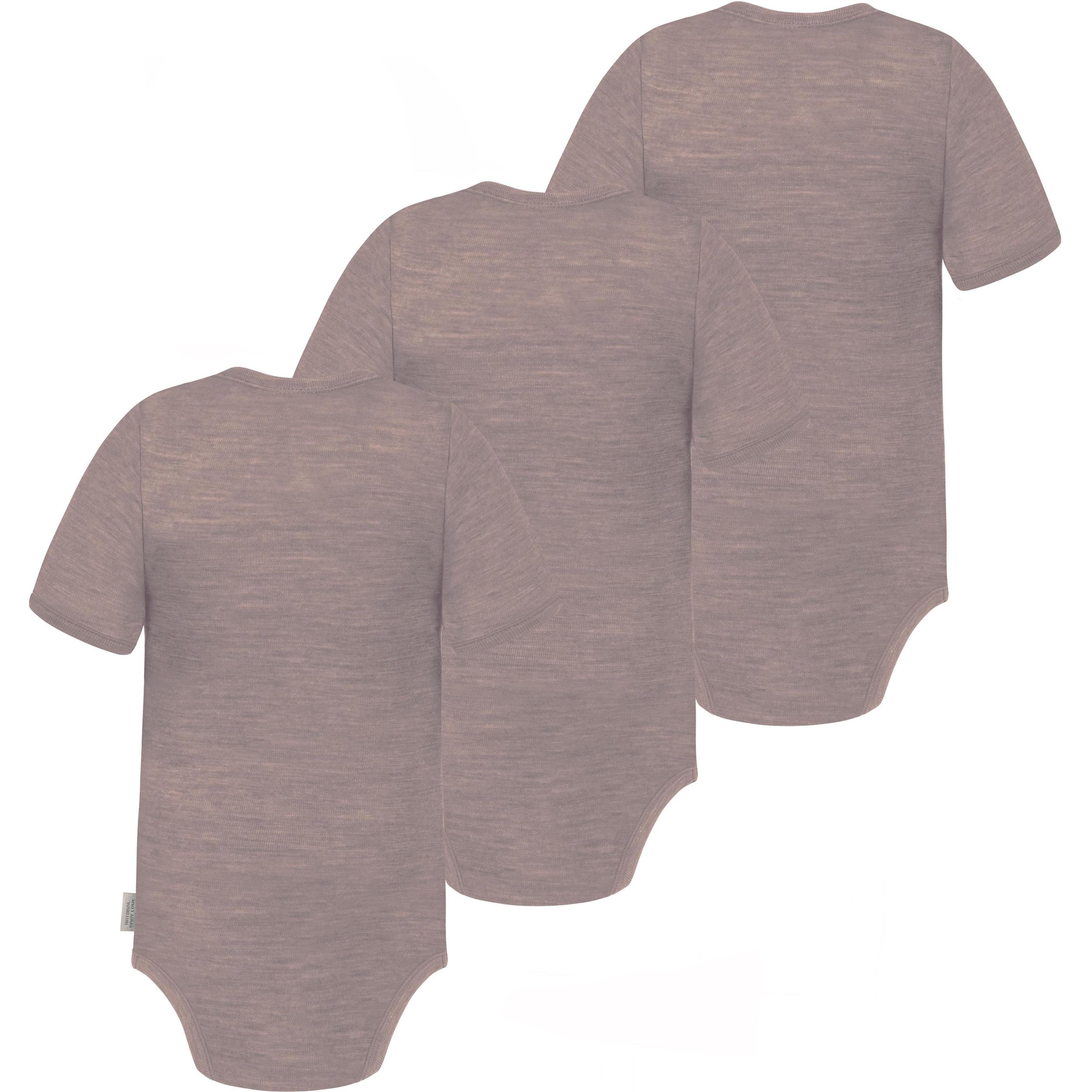 Thumbnail - Normani, Herren, Body, 3er Set Baby Merino Body Kurzarm „Tauranga" - 9287, Rosa, (74)