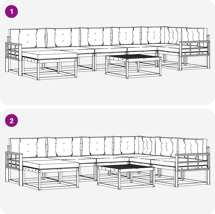Produktbild vidaXL Outdoor-Sofa