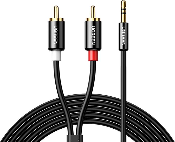 Produktbild Ugreen 2x RCA – 3.5mm Klinke (1 m, AUX Kabel, Cinch Kabel)