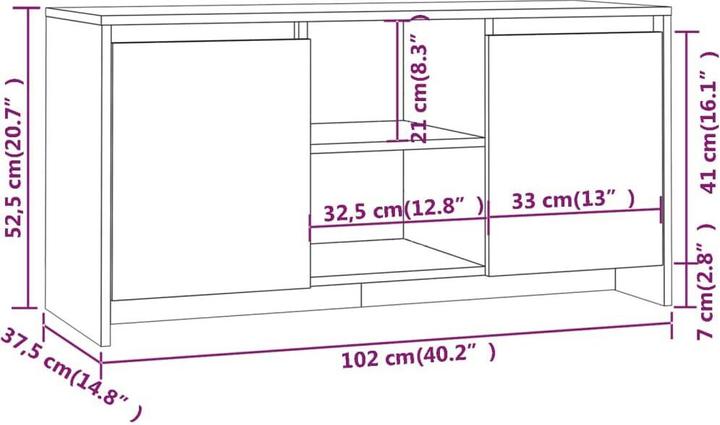 Image du produit vidaXL Luella (102 x 37.50 x 52.50 cm)