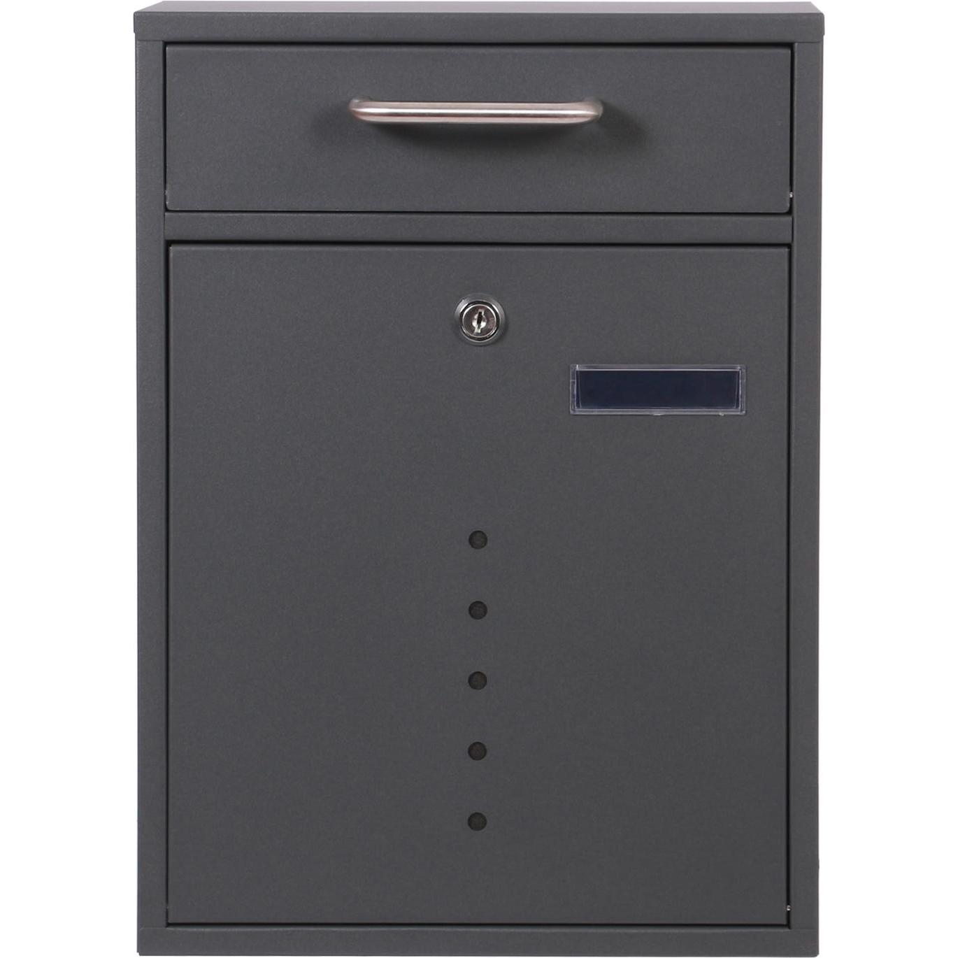 Wiltec, Briefkasten, 2x3 Briefkasten V51 Wandbriefkasten anthrazit Postkasten Postbox Fenster