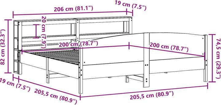 Image du produit vidaXL Bettgestell (200 x 200 cm)