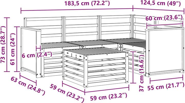 Produktbild vidaXL Outdoor-Sofagarnitur