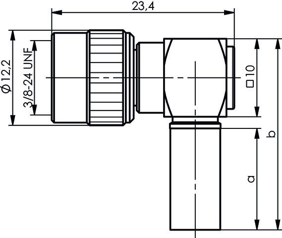 Actual product image Telegärtner Mini UHF connector plug, angled 50 Ohm J01045A0002 1 pc.