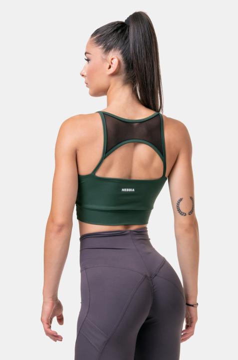 Produktbild Nebbia Classic Hero Cut-Out Sports bra dark green (S)