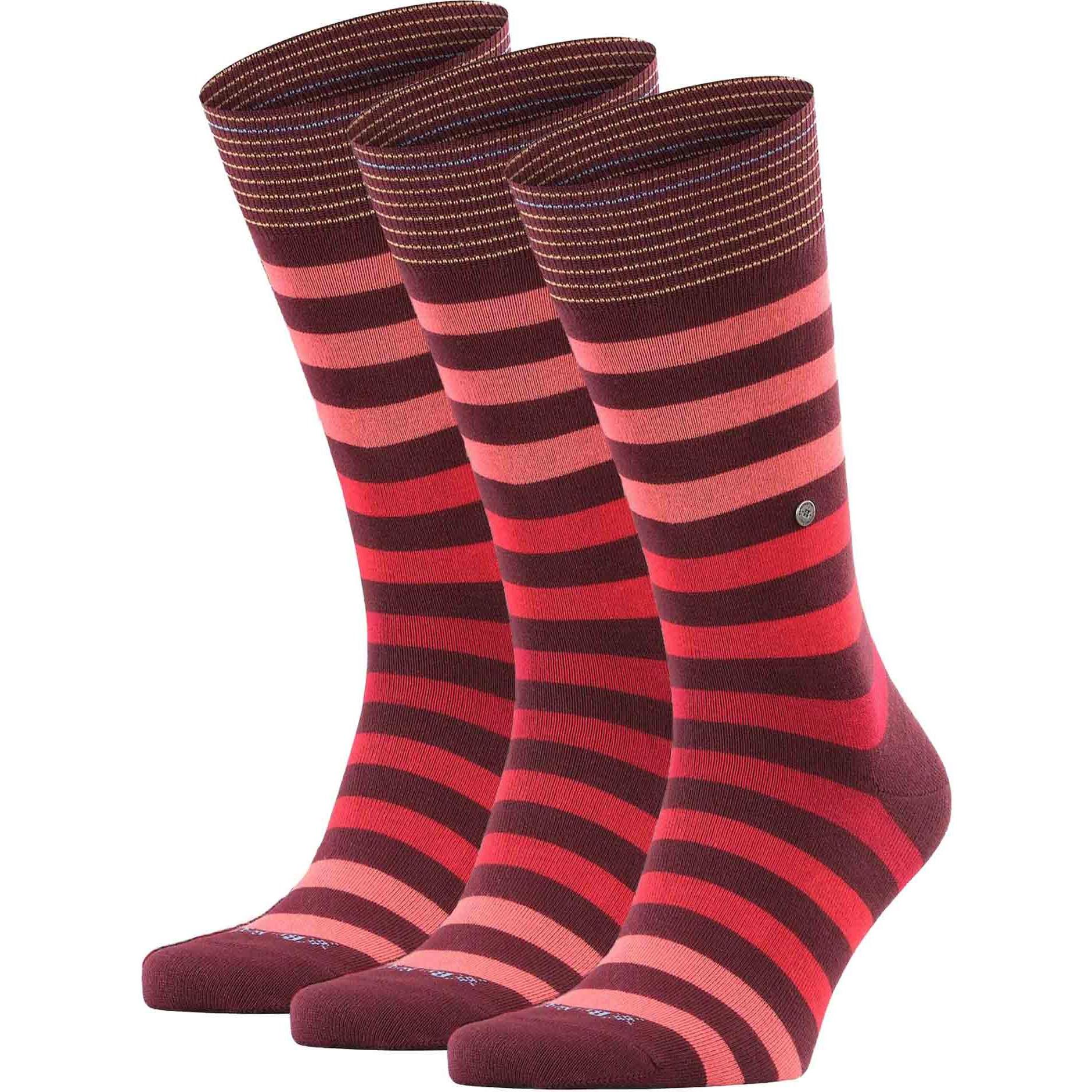 Burlington, Herren, Socken, Socken Casual Bequem sitzend Blackpool - 20098, Rot, (3er Pack, 40 - 46)
