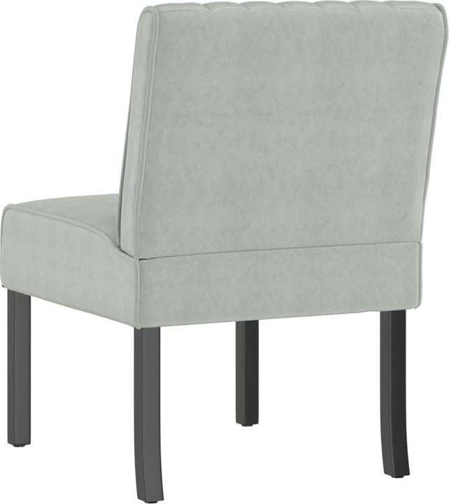 Actual product image vidaXL Polsterstuhl Hellgrau Samt