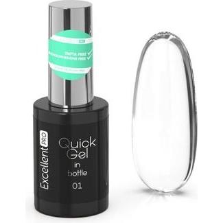 Excellent PRO, Accessori make-up, Quick Gel In Brush Bottle 11ml 01 Crystal Clear