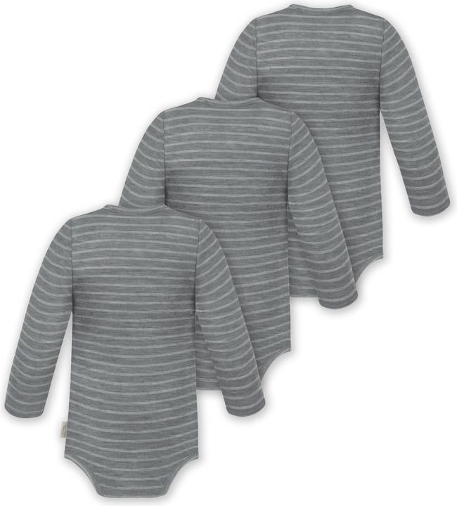 Produktbild Normani 3er Pack Baby Merino Body Langarm „Auckland" - 9371 (56)