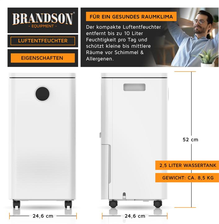 Produktbild Brandson Luftentfeuchter (20 m², 10 l/24h)