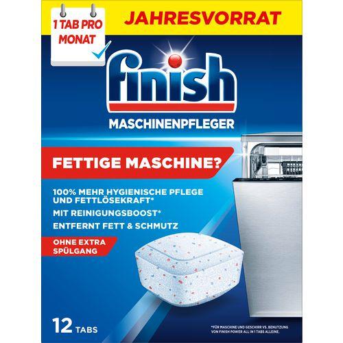 Produktbild Finish Maschinenpfleger Tabs – Spülmaschinentabs gegen Schmutz und Fett im Inneren der Spülma (Tabs)