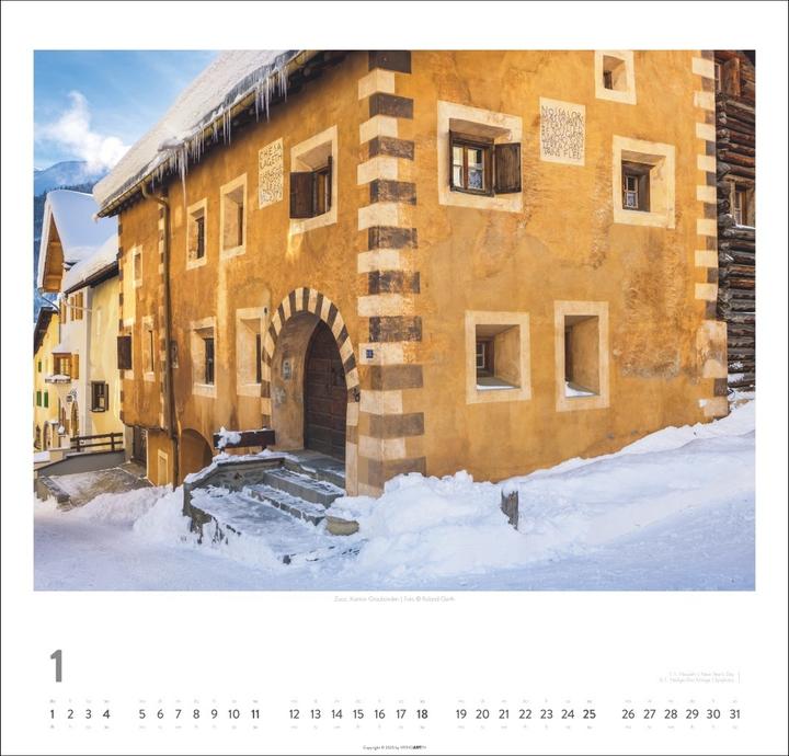 Produktbild Schweiz Kalender 2026 - Schönste Landschaften und Ansichten (48 x 46 cm, Harter Einband, Deutsch)