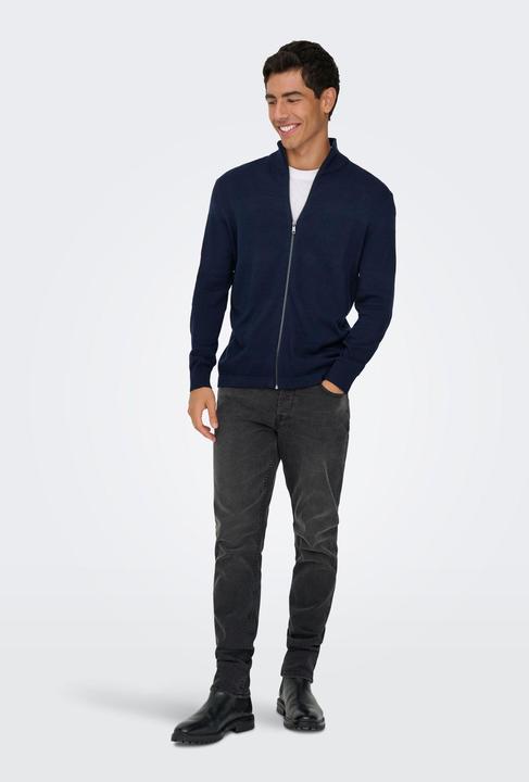 Produktbild Only & Sons Onsmalik Reg 12 Pin Zip Cardigan Knit (S)