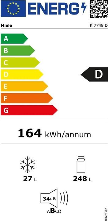 Energy Label Miele K 7748 D (275 l)