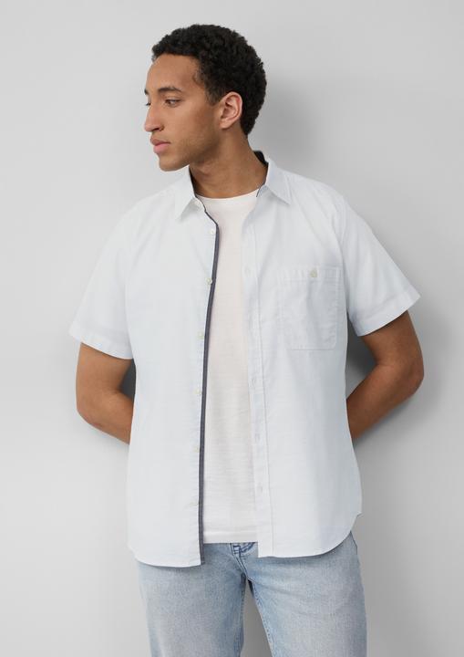 Image du produit S.Oliver Hemd Slim Fit: Kurzarm-Hemd aus Baumwollstretch mit Flammgarnstruktur (XXL)