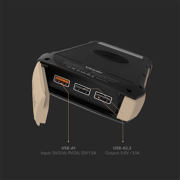 Actual product image Vinnic Solar Charger (20000 mAh, 20 W, 74 Wh)