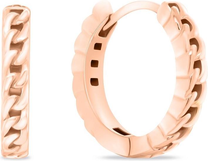 Brilio Silver - Stylish bronze hoop earrings EA991R