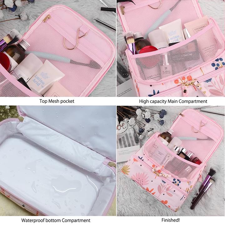 Produktbild Only-Bags.Store Kulturbeutel Reisekosmetikbeutel zum Aufhängen, Waschbeutel Kosmetiktasche für Koffer & Handgepäck