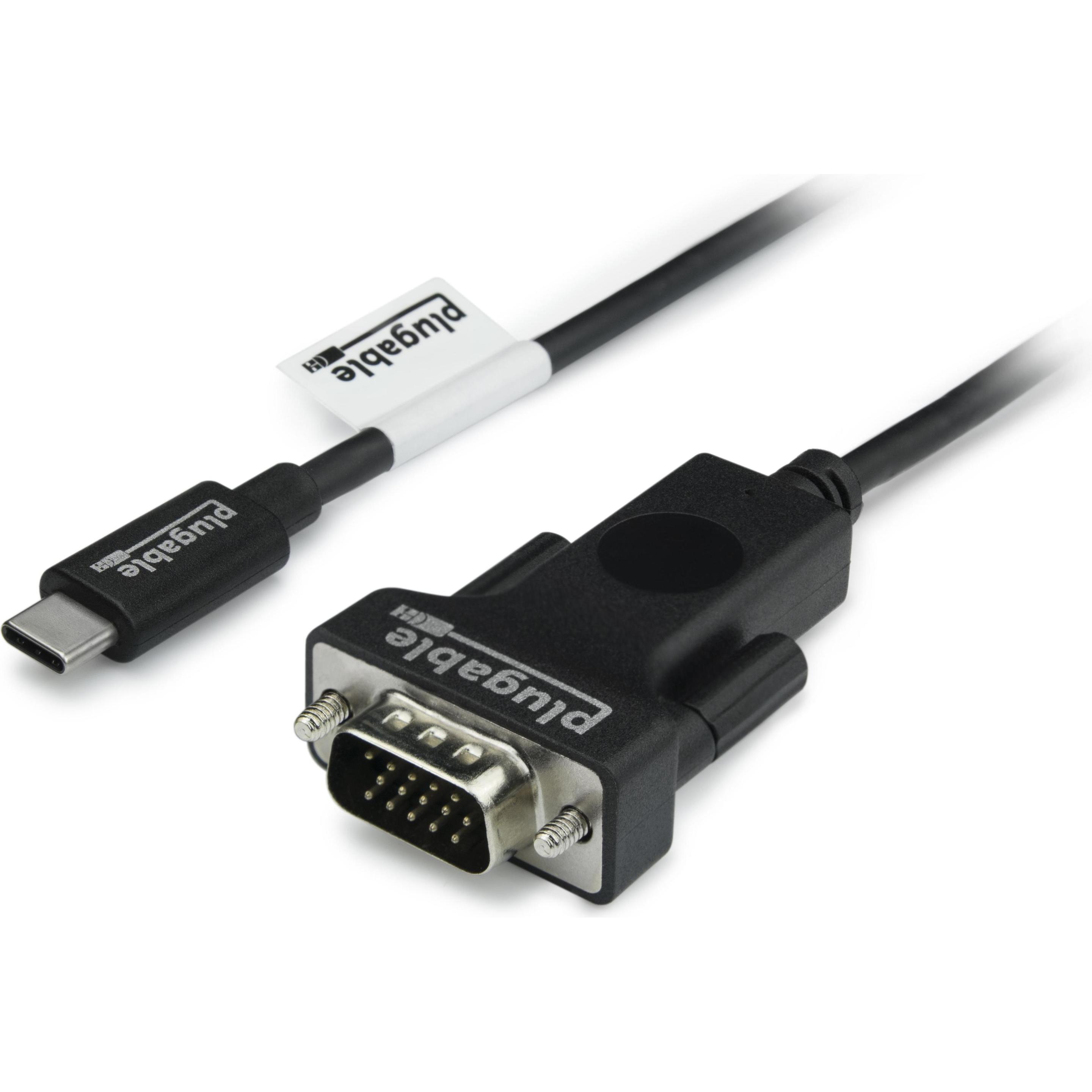 Plugable USB C to VGA Cable (USB-C), Dockingstation + USB Hub, Schwarz