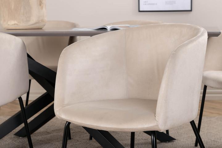 Actual product image Ebuy24 Piazza 9 dining set (7-piece) (Iron, MDF, Wood)