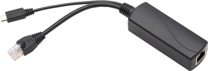 Actual product image Eaton PoE to USB Micro-B and RJ45 Active Splitter 802.af 48V to 5V 1A Up to 100m 328.08ft. (RJ45 (1x))